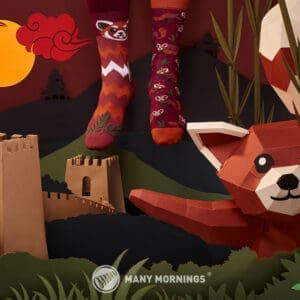 Rode Panda Sokken - Many Mornings - Red Panda