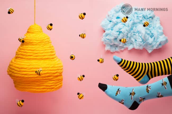 Bijensokken - Many Mornings - Bee Bee