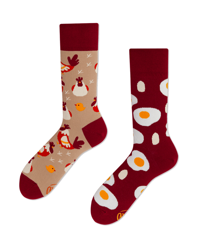 Sokken Met Kippen En Eieren - Many Mornings - Egg And Chicken